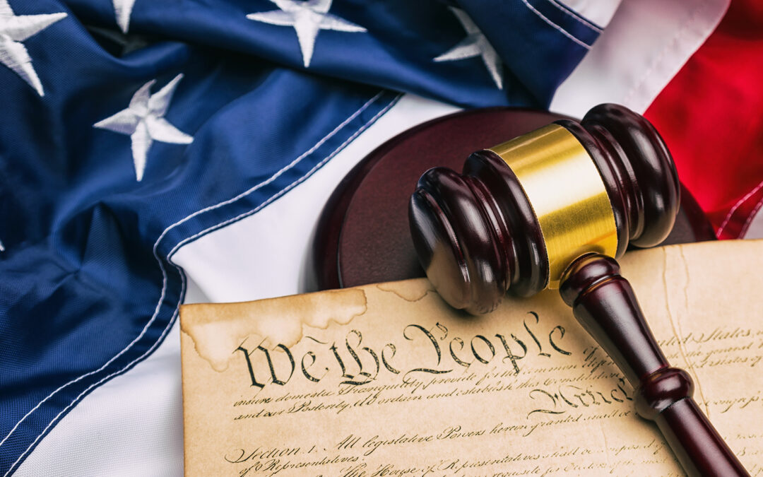 US Flag with Judge